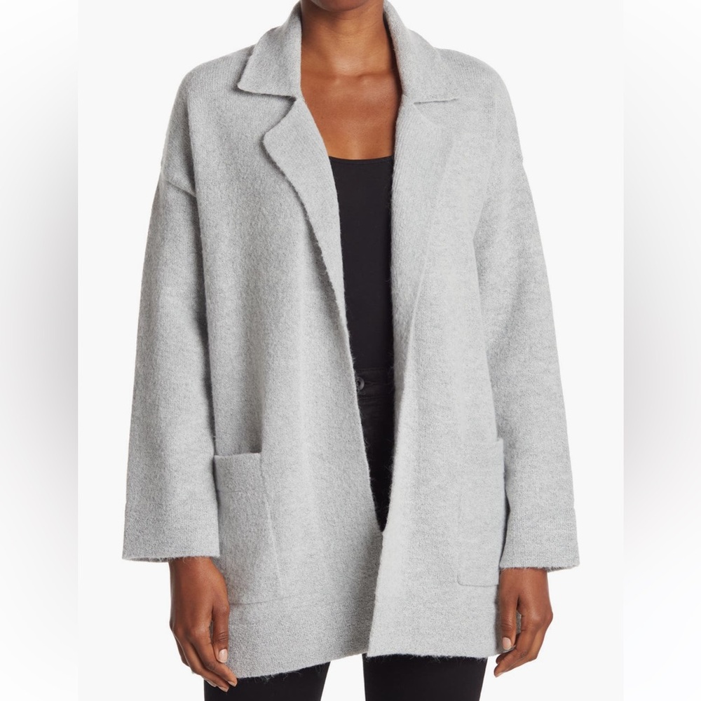 Nordstrom Gray Open-Front Coat